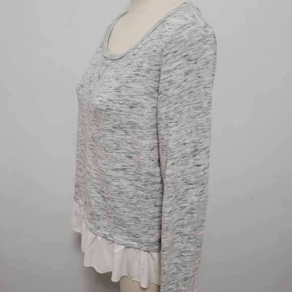 Chip & Pepper marled ruffle hem sweatshirt size medium - Picture 5 of 8